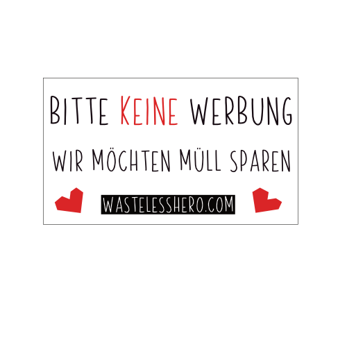 Keine Werbung Aufkleber 4x6 cm - Wastelesshero